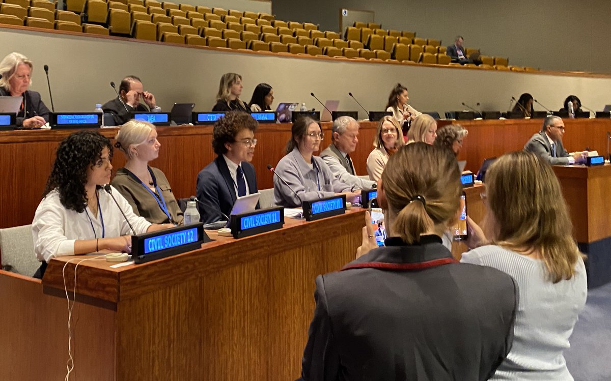 @PaceUniversity @EllisClay02 @UN_Disarmament UN’s #Youth4Disarmament program helps create space for youth inclusion in disarmament, says @EllisClay02 of #PaceU in youth statement to UN #FirstCommittee. He calls on states to fund UN and civil society disarmament education efforts 5/15