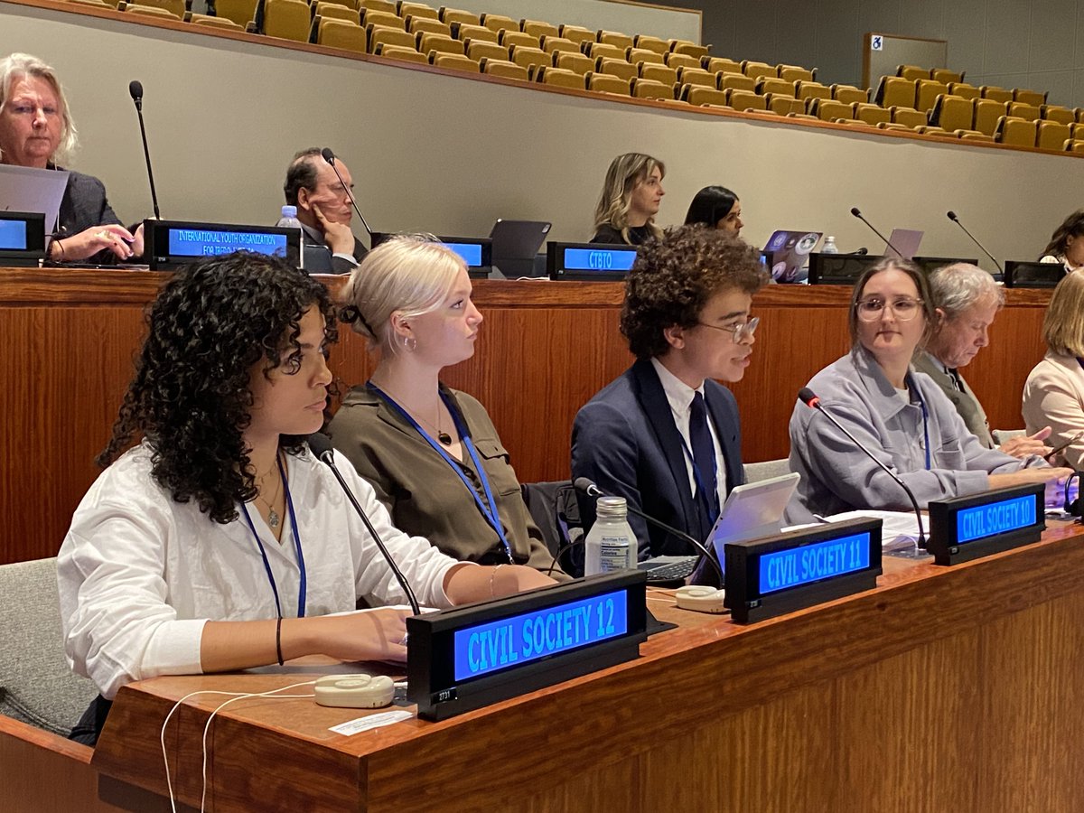 “As a technological generation, we have a unique perspective on how emerging technologies change warfare. We fear young people are more likely to be exposed to automated harm. States must negotiate treaty on #KillerRobots” says @EllisClay02 in #FirstCommittee youth statement 7/15