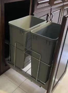 35qt*2 or 50qt*2 pull-out trash cans,We are Chinese factory,if you interested,please contact me. WhatsApp/WeChat m+86 17723967739