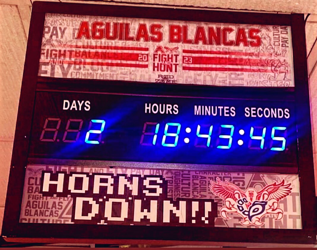 LaRedZone_AB's tweet photo. ◻️🟥◻️Tik-Tak ⏳😈◻️🟥◻️

#HuntingTheRin6🦅

“Homecoming game”

Inclusive varios regresan vestidos de azul, suerte con eso 😉

🗓 14.10.23
⏰ 12.00hrs
🏟 Casillero Jacinto Licea M.

@AguilasIPN 🦅
🆚
Tec CEM 🐏

#LaRedZoneRifa https://t.co/lyBC5eTLtq