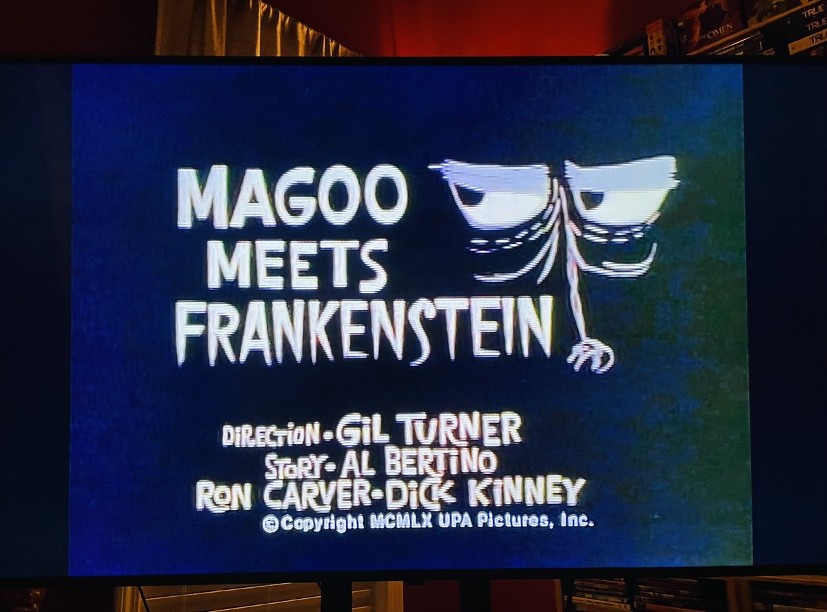 It’s time to start the Day 11 #Halloween Movie Night, and we begin with a #MrMagoo cartoon from 1959… Magoo Meets Frankenstein. Let’s Go! #HorrorCommunity