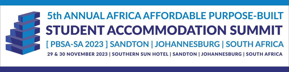 OctavioSebe's tweet photo. The 5th ANNUAL AFRICA AFFORDABLE PURPOSE BUILT STUDENT ACCOMMODATION SUMMIT 2023-Johannesburg Forum | 29th &amp; 3Oth November 2023 | Sandton | South Africa https://t.co/mYr4WJLItO