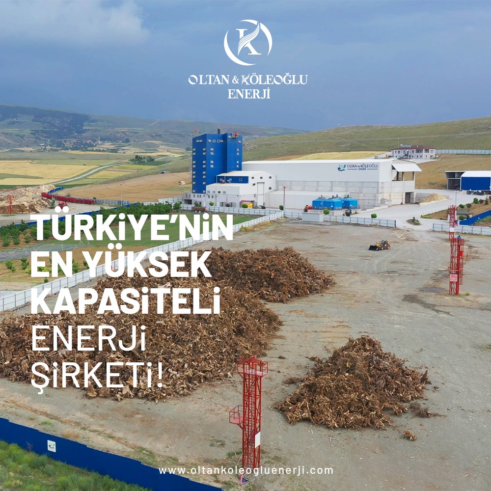 Toplam elektrik enerjisi üretimimiz ile, Türkiye’nin en yüksek kapasiteli biyokütle enerji şirketiyiz.
#OltanKöleoğluEnerji  #Biyokütle