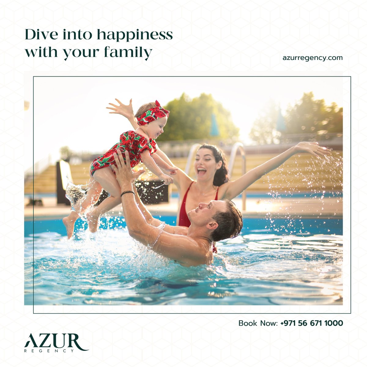 AzurRegency's tweet image. What's better than pool time? Pool time spent with your family! At Azur Regency, we have a #kidspool along with a swimming pool, so you can have a relaxed time with your family without worrying about safety.

azurregency.com
reservation@azurregency.com
+971 566711000