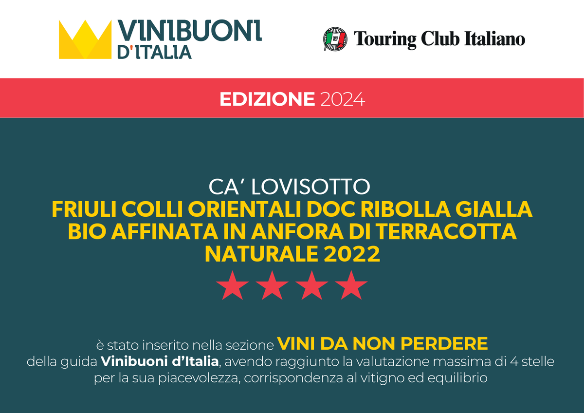 Il nostro primo, e siamo sicuri non ultimo, riconoscimento! Siamo in Guida Vinibuoni d'Italia!!!!