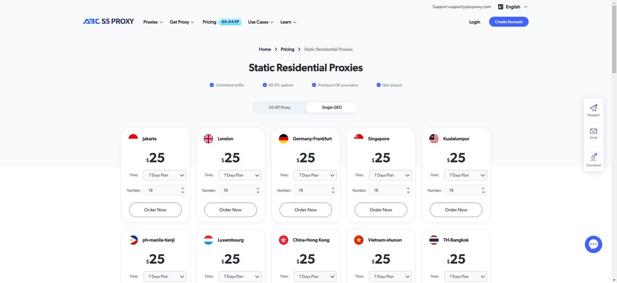 BellaMi31889190's tweet image. 📢ABCproxy Static Residential proxy!
📢Supporting private customization and flexible matching, we are able to meet every business need of our customers!
📢Covering 16 popular countries and regions with limited time price offer!
#abcproxy #proxies #http