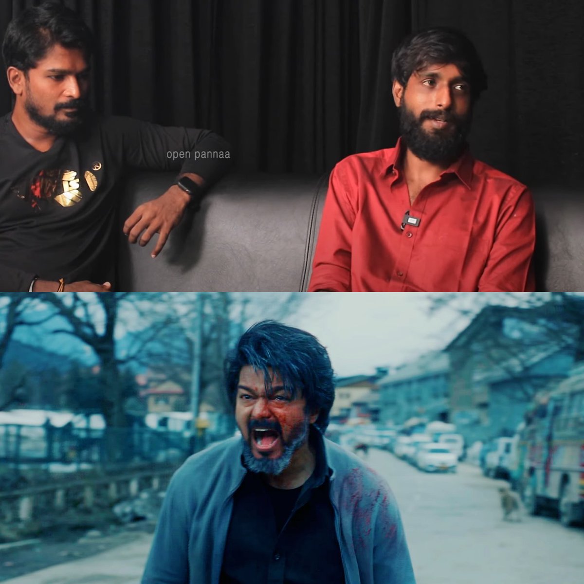 Q : "Vijay is not a gud actr, is what some pple might think. Do they deserve a strong reply from leo or did you written smthng for such pple?"

DeerajVaidy: Leo mvie is exctly made for such pples' When they watched the movie, They will feel guilty for underestimating actor Vijay