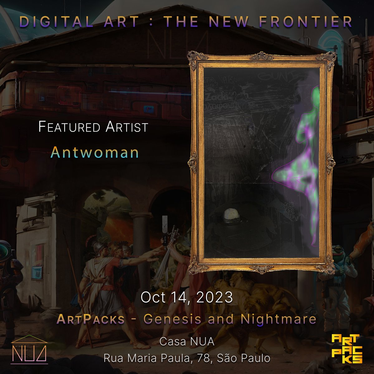 ant_woman's tweet image. While my country is in war and there&apos;s so much sadness and fear around, it feels wierd and even shamefull to share things like this
BUT
To continue living is the victory. Terror will not prevail. 

honored to have 2 works at the Grand Opening of 
@Casa_NUA 
thanks to @ArtPacksIO