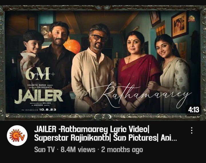 VJGamin03999161's tweet photo. Idhan Moolam Anaithu Rajini Fans And Fans At Social Media Kum Soldrathu Jailer All Songs Except #kaavalayasong (Because its not make for Rajni sir ItsFor @tamannaahspeaks )
Other song Views Record Was Shattered By #LeoFilm
#leofirstsingle #Naanready song ..Thalapathy Is a king https://t.co/2jTA6HkmC8