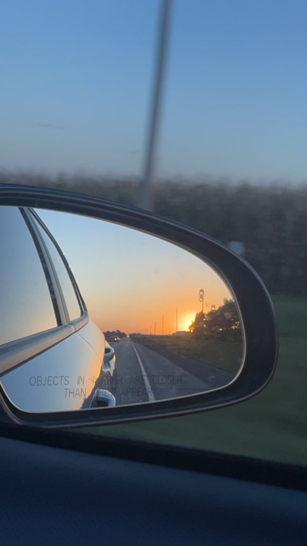 Don't get too caught up in the past or future. Take a moment to appreciate the present and all the beauty around you. Sometimes, it's worth taking a glance in the rearview mirror to see just how far you've come.