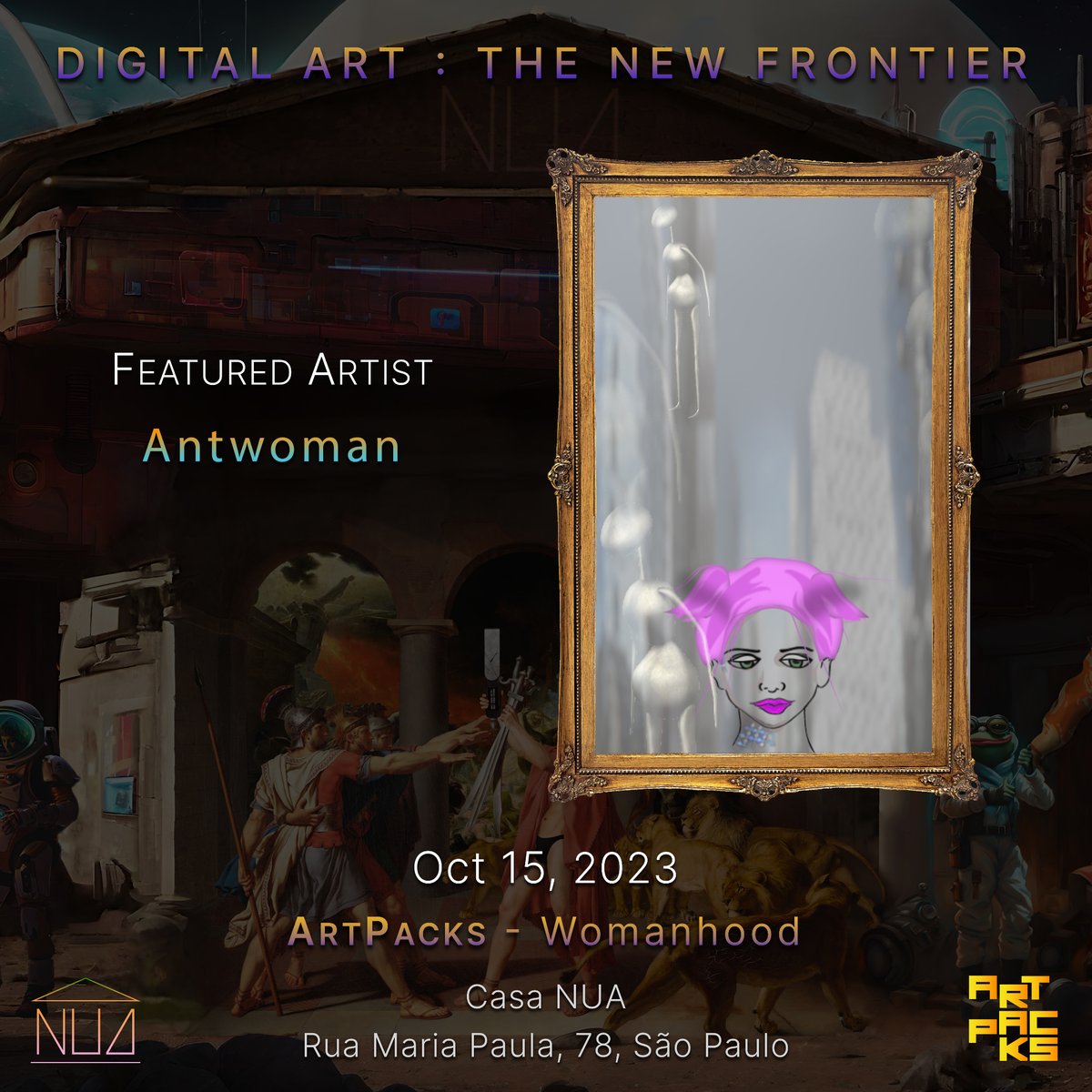 ant_woman's tweet image. While my country is in war and there&apos;s so much sadness and fear around, it feels wierd and even shamefull to share things like this
BUT
To continue living is the victory. Terror will not prevail. 

honored to have 2 works at the Grand Opening of 
@Casa_NUA 
thanks to @ArtPacksIO