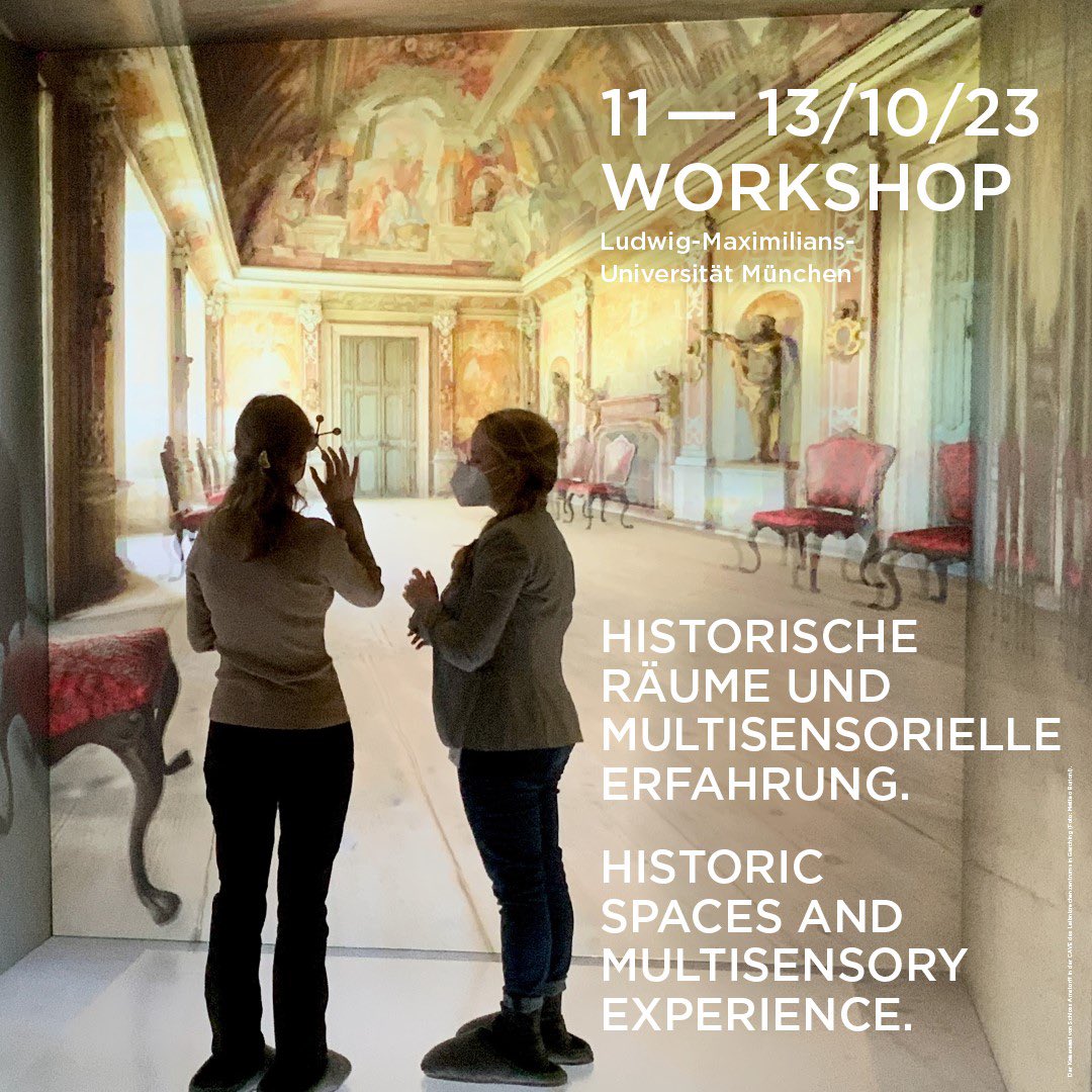 Zweiter Tag. Multisensorielle Erfahrung und historische Räume. Das Corpus der barocken #Deckenmalerei der @badw_muenchen veranstaltet einen Workshop in Präsenz und Online. 
#cbddsenses2023 #digitalarrhistory deckenmalerei.badw.de/fileadmin/user…