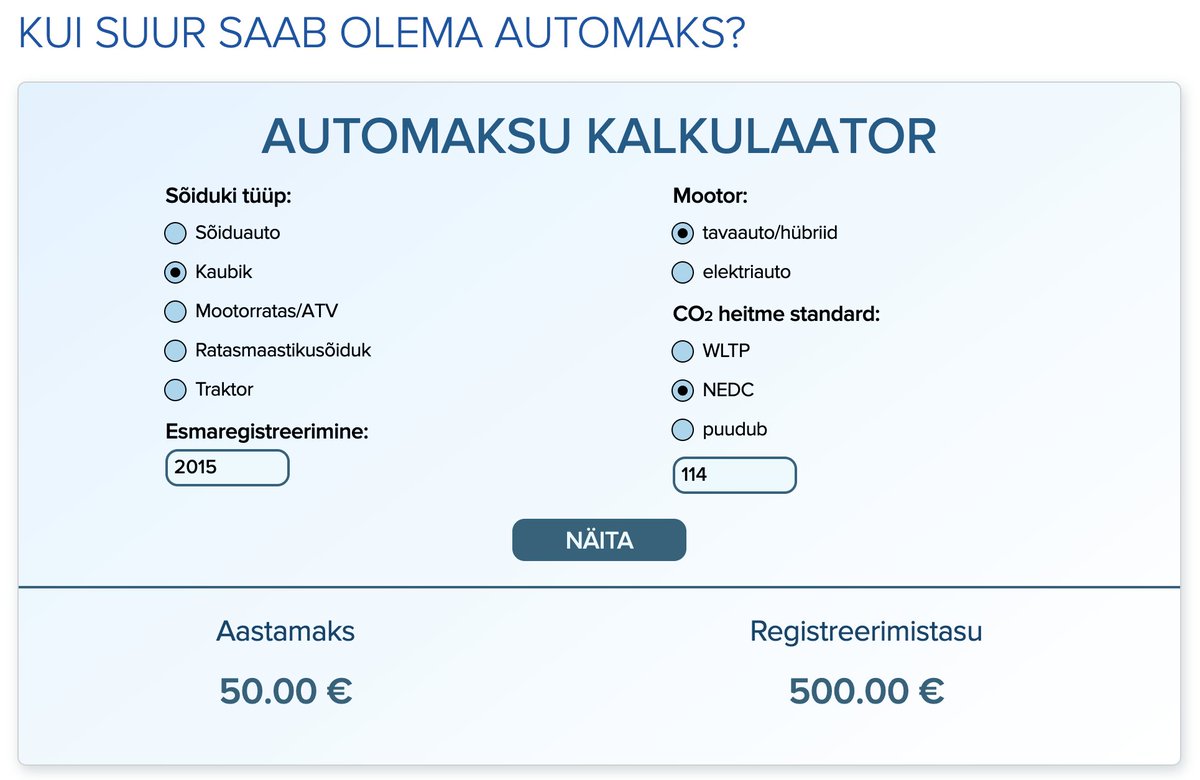 KriguliPoeg's tweet photo. Tundub, et lõpuks lõikan kasu ka selle pealt, et mu auto on registreeritud kui veoauto. 36 euri kuus nagu maast leitud. #automaks https://t.co/bqKzogZZvd