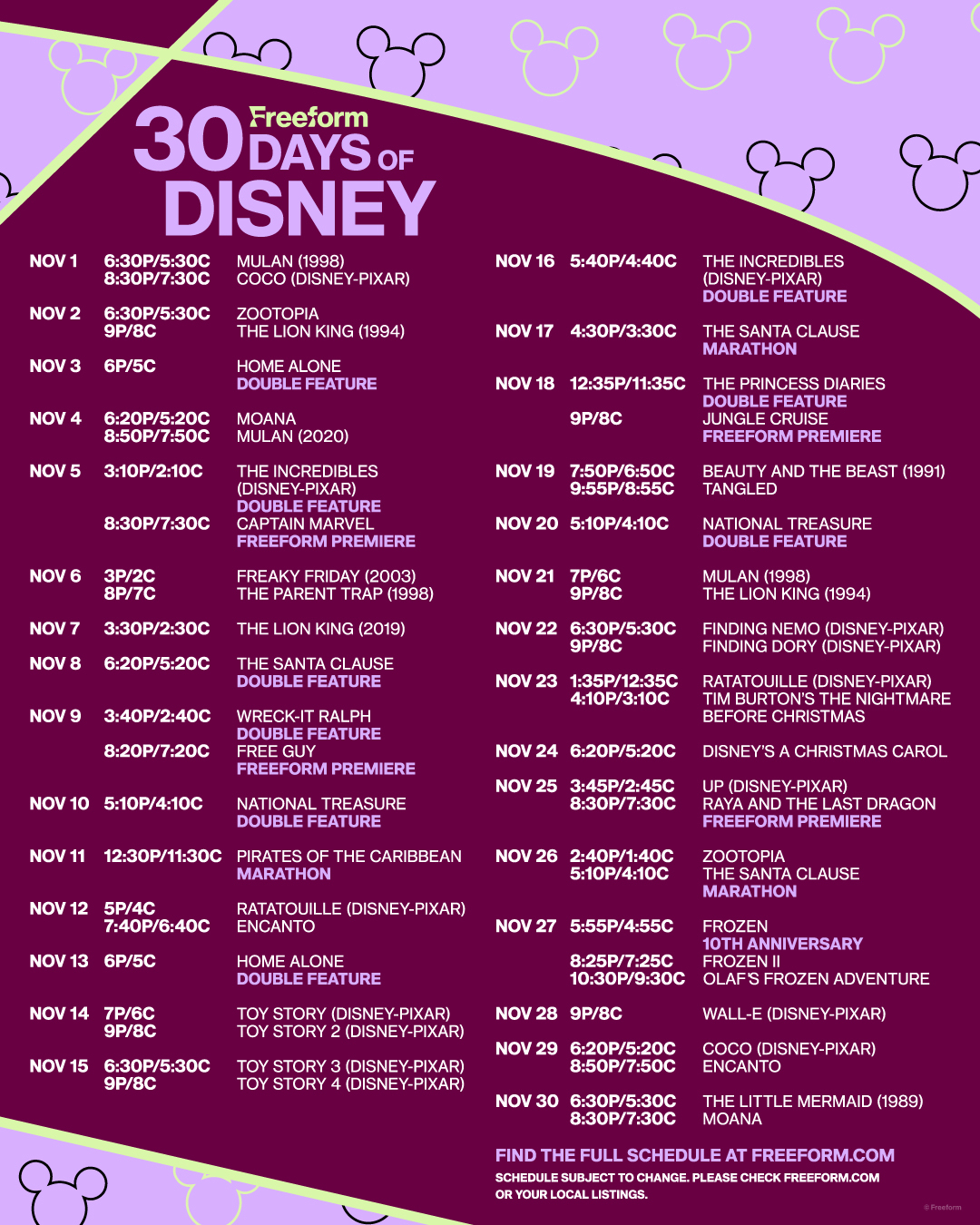 Freeform Fall 2024 Schedule Else Nollie