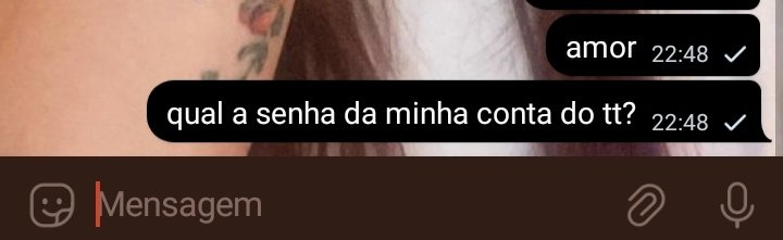 eu genuinamente só lembro da senha da conta dela