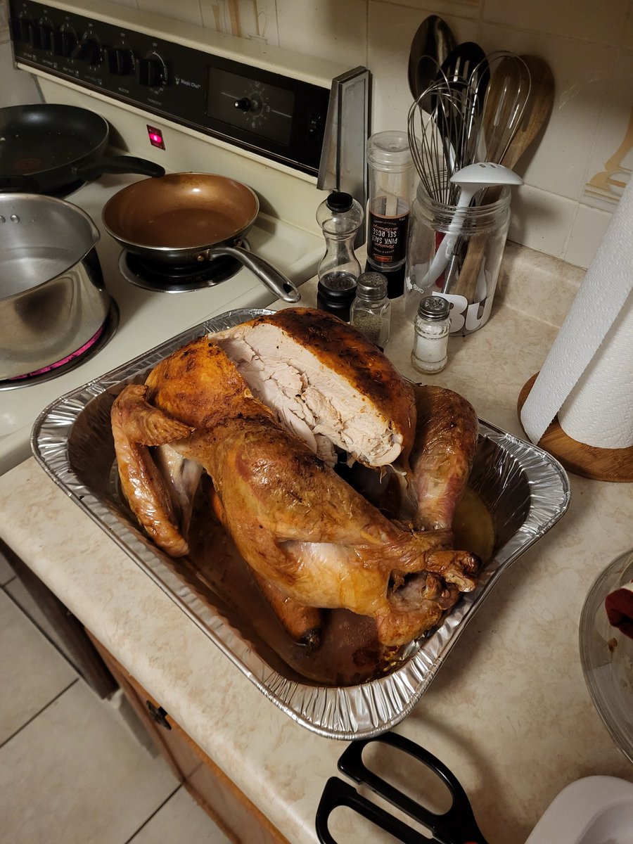 They say gamers can't cook man. Probably the best turkey I ever had no bs(first one i ever made). Destroyed my second shift at work today too 💅💅