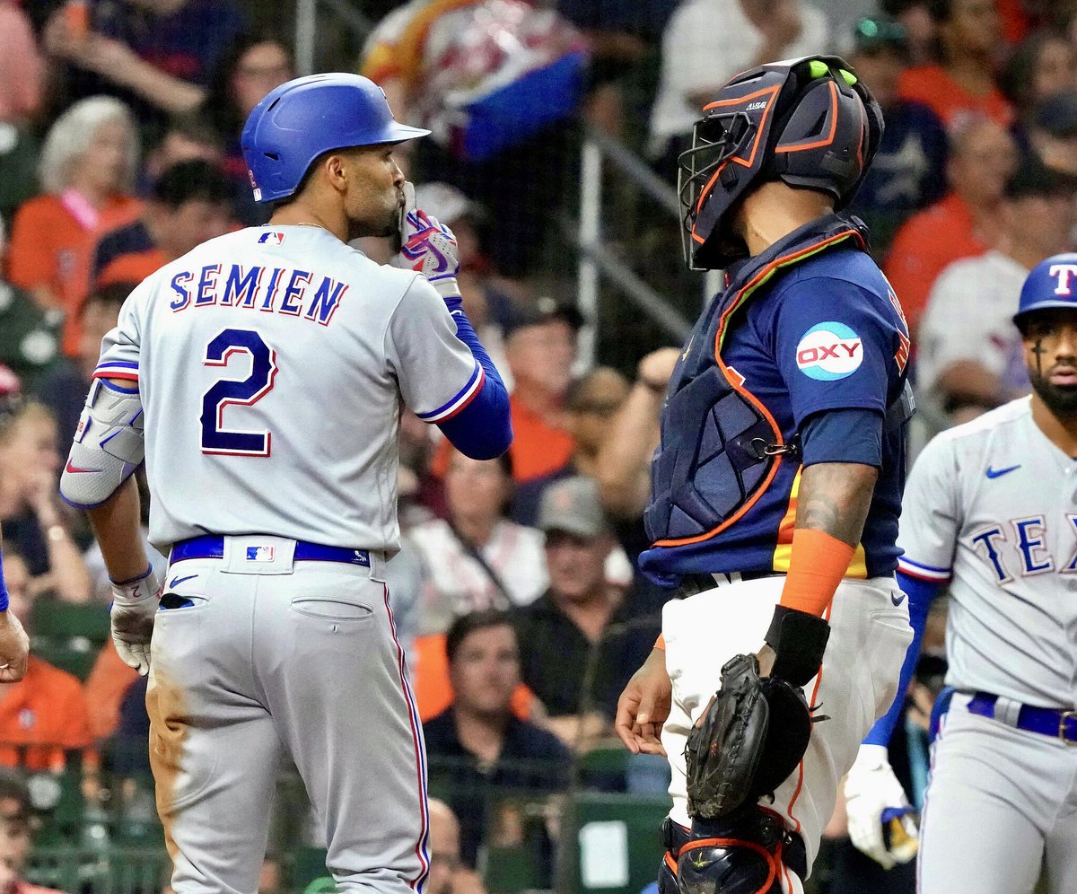 samaier's tweet photo. @MLBONFOX @astros Job’s not finished. Take ‘em out…⚾️🏟️😤 #Astros #Ready2Reign #postseason #ALCS #Ramgers https://t.co/3DlbFawpxc