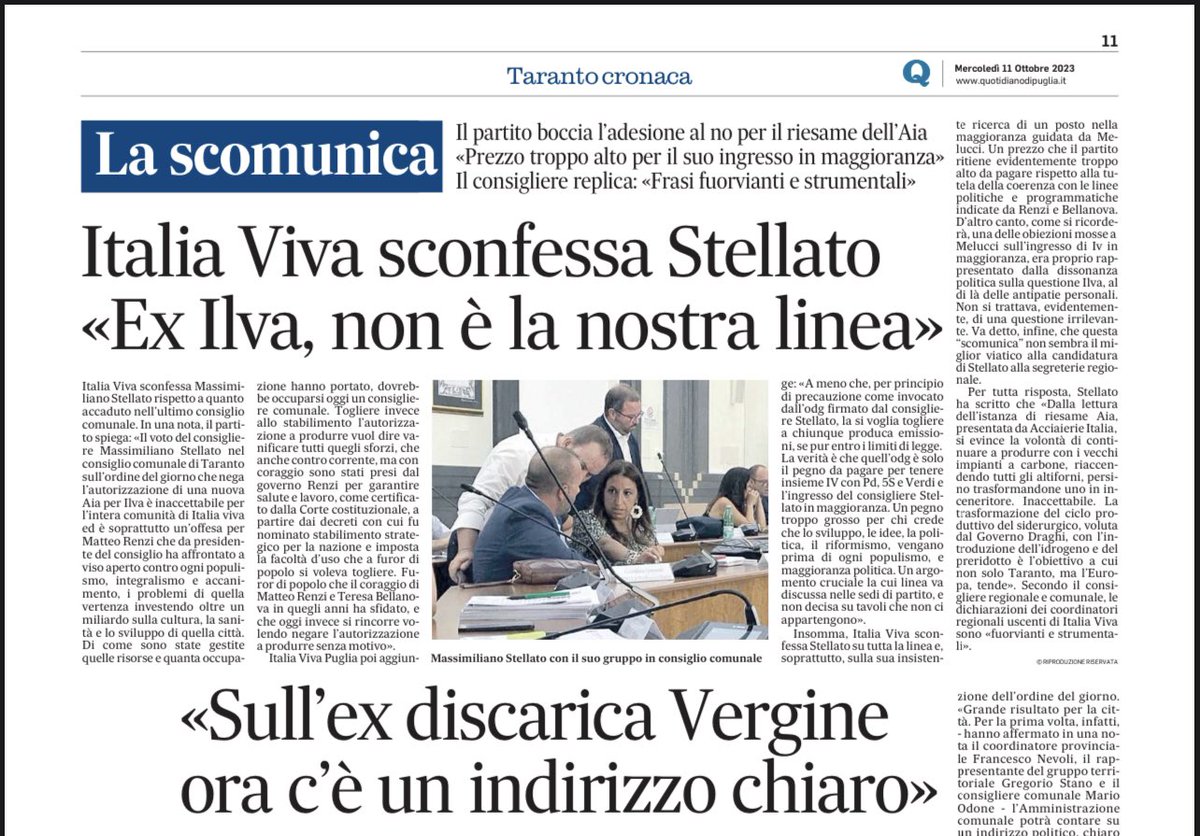 In che meraviglioso sistema politico - economico - imprenditoriale sono cresciuta… mi sento una privilegiata. 😒
#taranto