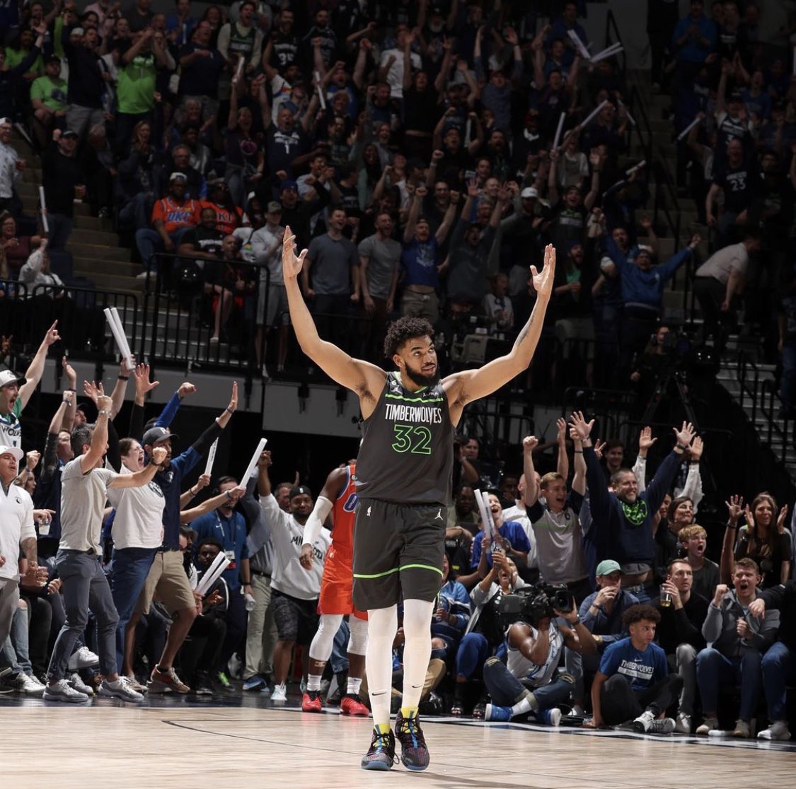 Wolvesmuse's tweet photo. It’s officially Wolves Back season in Minnesota 

#RaisedByWolves https://t.co/WPnQZuUQPM