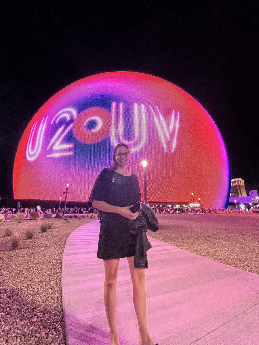 ⁦<a href="/christina_pyke/">Christina P</a>⁩ checking one more box off her bucket list.  U2 at the Sphere Las Vegas tonight!