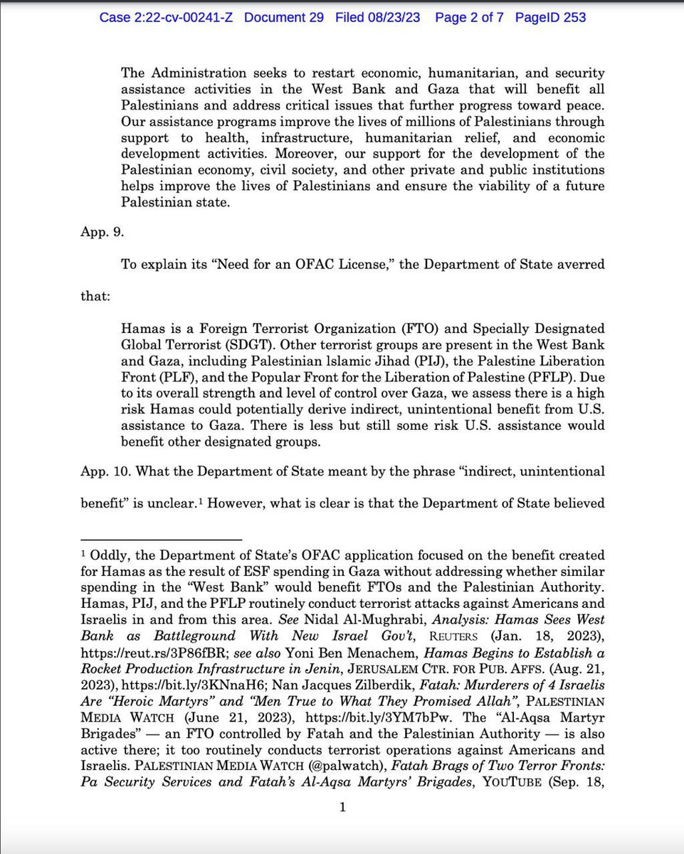 Ryansikorski10's tweet photo. The JOEBAMA admin/
Biden Admin Busted for involvement with attack WITH Palestine/ hamas terrorists. The judge pushes through for discovery! 👏🥳🥳🥳💯 https://t.co/N5c168ylE1