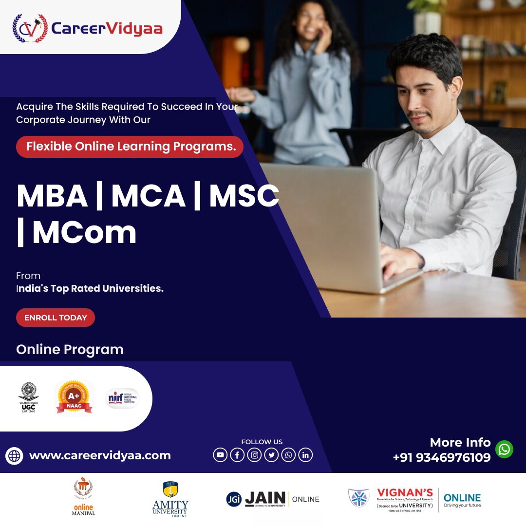careervidyaa's tweet image. Acquire the skills required to succeed in your corporate journey

For more information

Visit : careervidyaa.com

Call : +91 9346976109

#MBA #PGDBA #PGDBM #PGDM 

#MCA #DistanceMCA #OnlineMCA 
#MSc #DistanceMSc #OnlineMSc 

#MCom #DistanceMcom #OnlineMCom