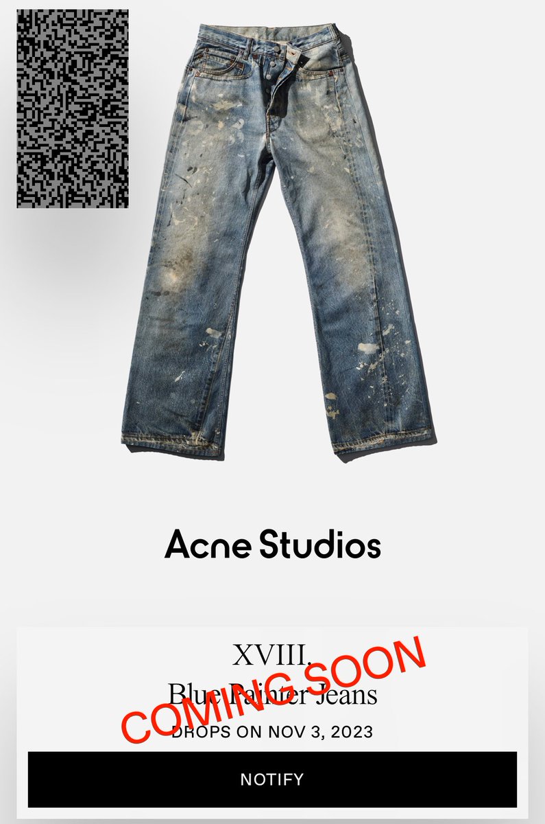 Acne studios SSENSE 限定　ジーンズ Acne Studios - ルーズフィットジーンズ - 2023M - ダークブルー