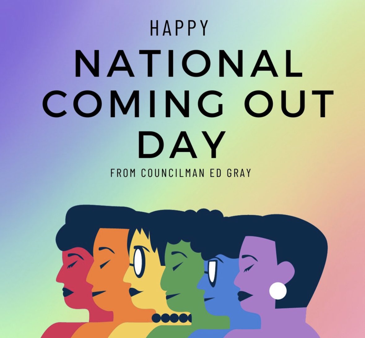Wherever you are in your coming out journey, I sincerely wish you a happy #NationalComingOutDay ! I fully support the LGBTQ+ Community in Apex and around the country, &amp; hold those who fought for days like this one to be recognized in high esteem.