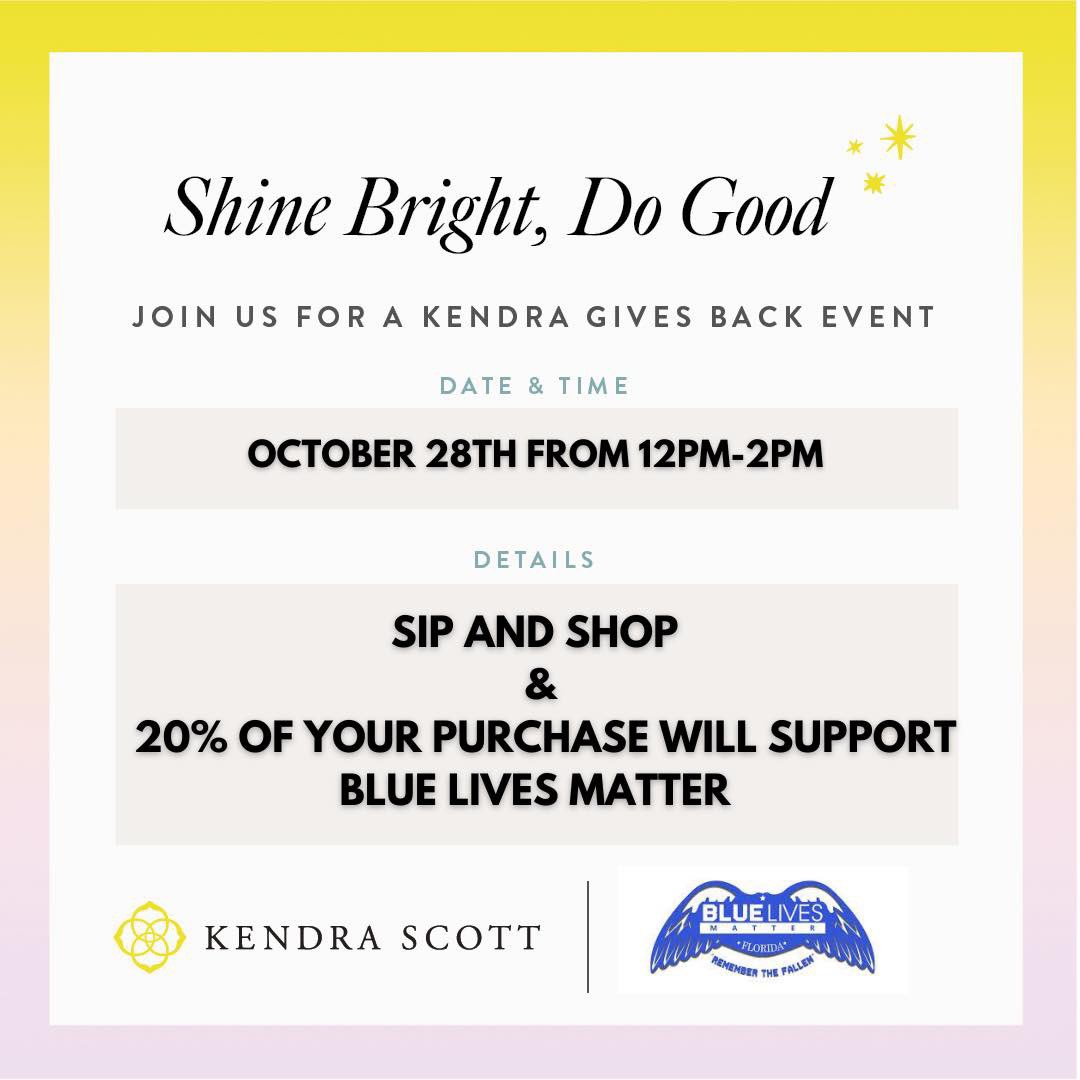 Don’t forget about our fundraising event this month!!! 

⭐️Check out these beautiful pieces by Kendra Scott and select your favorite to buy on 10/28/23! ⭐️You can purchase in person or online!!! 
⭐️The online  code is valid longer! In store shopping is from 12-2pm only!!!