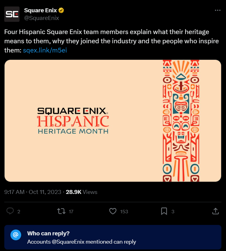 Scratch_Point_Z's tweet photo. Square Enix should remember their Japanese roots and stop letting the Western branch celebrate irrelevant nonsense that has nothing to do with video games. https://t.co/kBo7GnGdNX