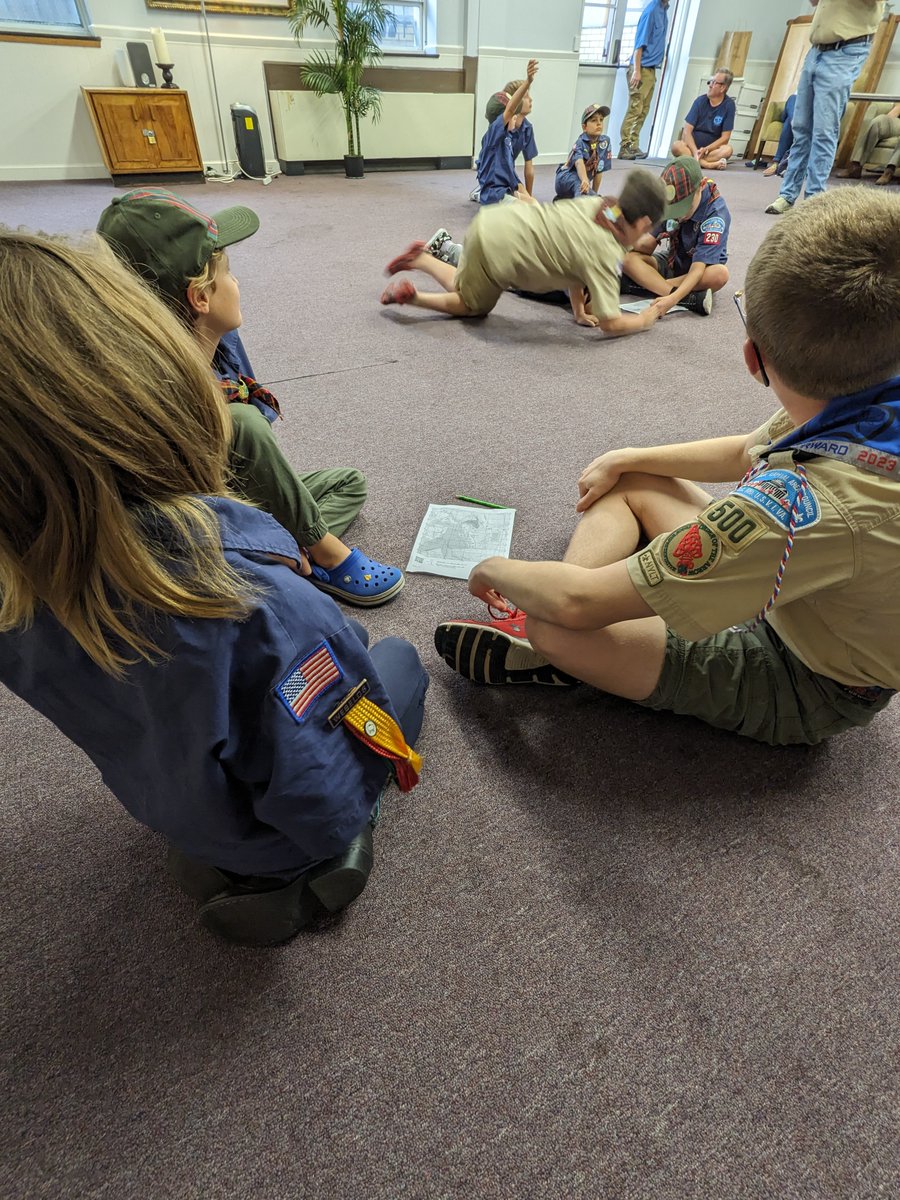 Pack_230's tweet photo. September wasn't all fun and games for the Webelos den.  I mean, there was fun and games to be had, but also planning a hike and a meal for an upcoming campout... https://t.co/sIxZeGkZdS