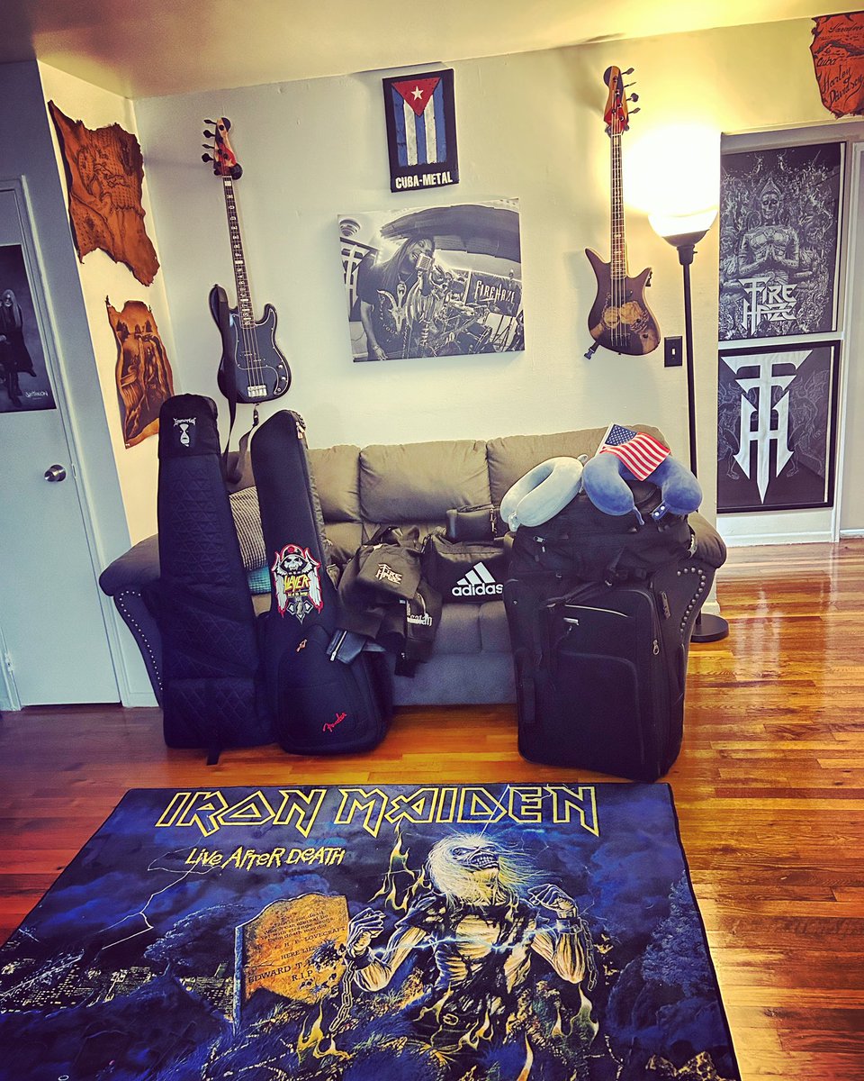 FireHazeBAND's tweet image. Ready and packed. Colombia!!!! Here we go!!!!!! 🇨🇴 ✈️🤘😈🤘