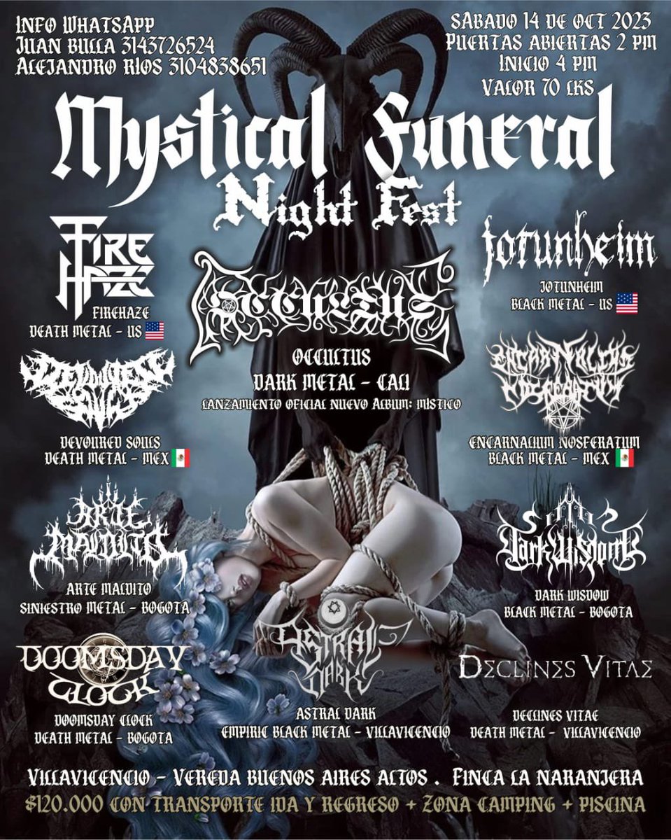 FireHazeBAND's tweet image. Firehaze headliners of the Mistical Funeral Night Fest in Colombia 🤘😈🤘