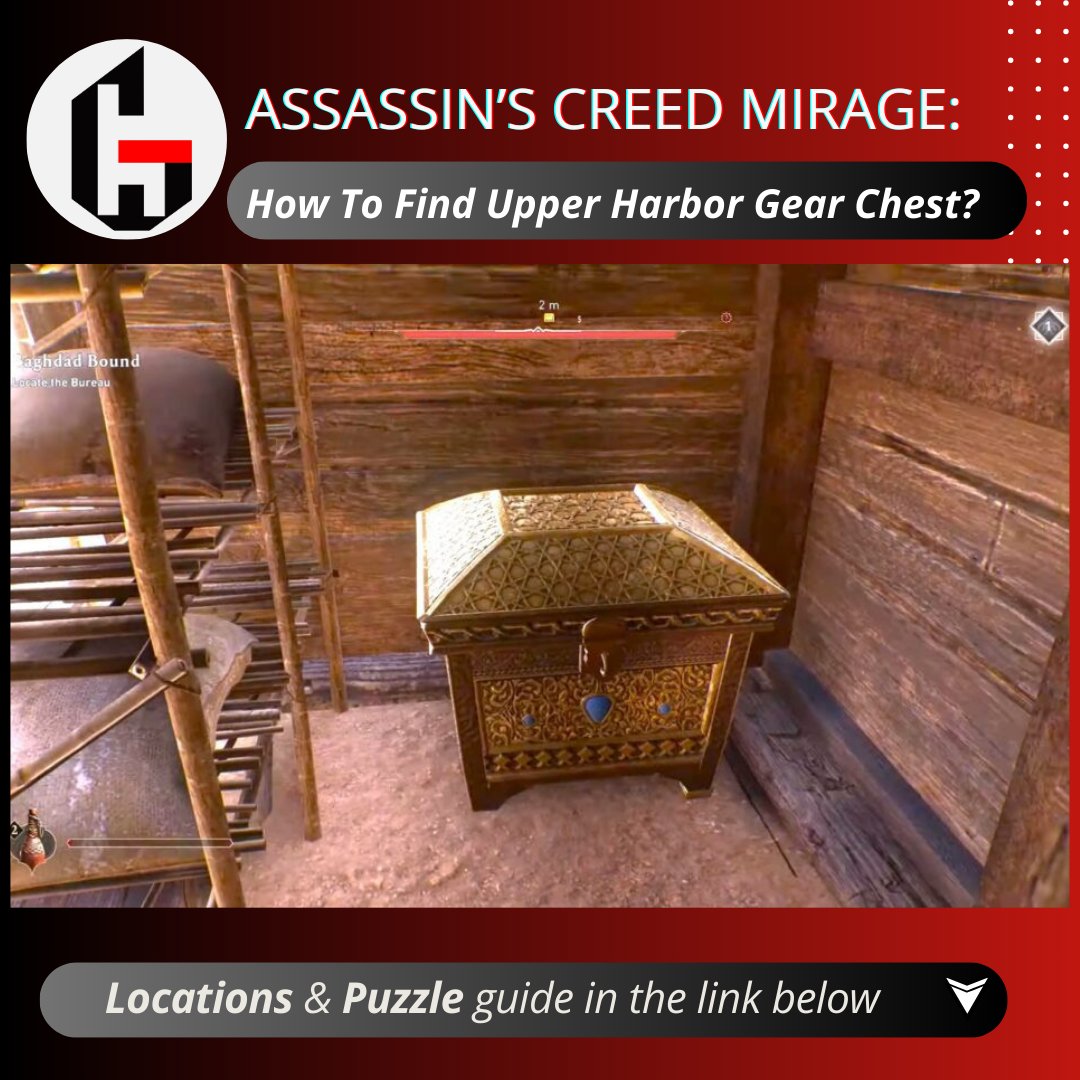 Find Upper Harbor Gear Chest and claim your Zanj Uprising Outfit with our guide! 

gameshorizon.com/guides/ac-mira… 

#UpperHarbour #LocationGuide #ACMirageGuide #GamingGuides #GamingAdventure #GamingHacks #Gamer #PC #XBox #Switch #PS4 #PS5 #VideoGame #GamesHorizon
