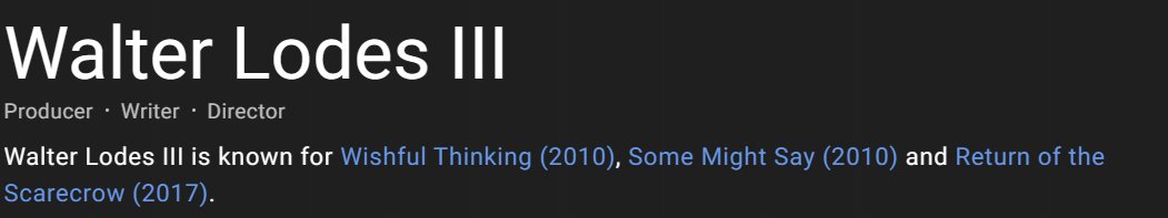 Pujemin's tweet photo. Our Director! This is his first Full Feature Director's Credit. Has a few shorts and producers credit.
#Splatterday2K #ReturnoftheScarecrow https://t.co/ClH6wQBQ5s