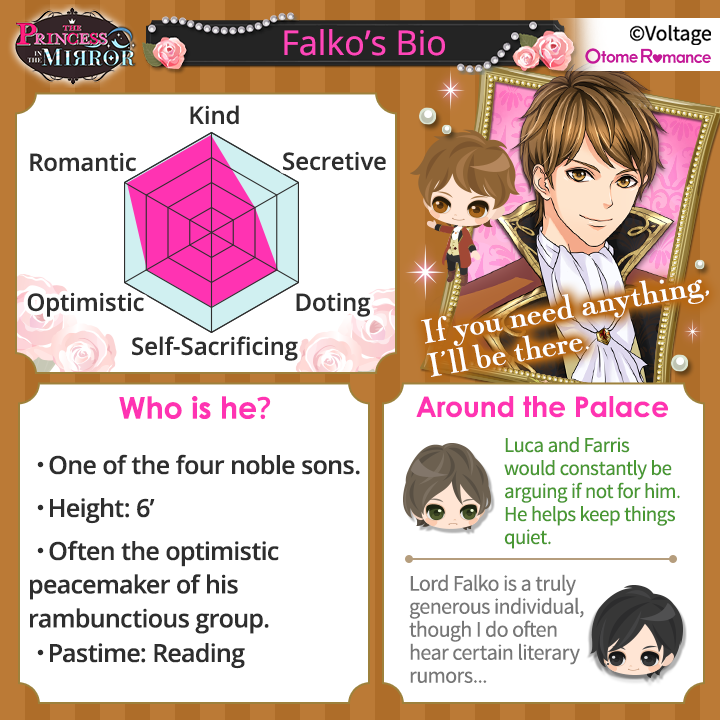 MirrPrincess's tweet photo. Falko's Book 1 is officially out!📚
You may have come to know him through Story Events, but is that all there is to know?
(Hint: not even close!)
Satisfy your need for more Falko with his Book now!♪
#MirPri #ThePrincessintheMirror #VoltageInc #Falko https://t.co/PDtKBghsDn