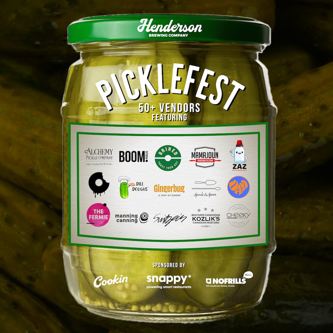 Calling all beer and pickle lovers: Picklefest, Toronto’s first festival of pickles and all things fermented is happening Oct 21. Want to score tix? Enter Toronto Restaurants and @HendersonBeerCo's exciting giveaway on IG now! bit.ly/PicklefestTO #toronto #torontoevents