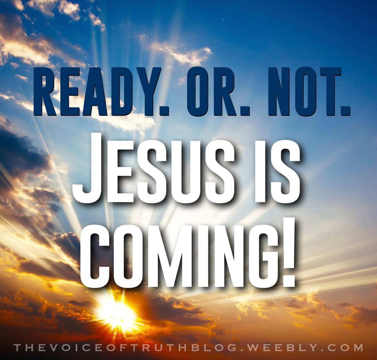 #JesusIsComingSoon 
The #return of #JesusChrist is #certain #imminent