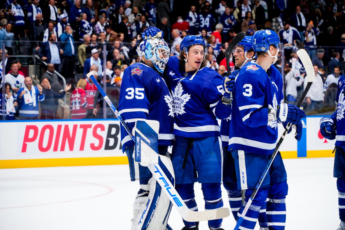 MapleLeafs's tweet photo. It's good to have goalie hugs back 🤗 https://t.co/S4tPJ9lezq