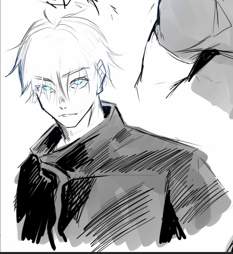 Help I just wanted to study anatomy and ended up sketching gojo #jjkfanart #jjk #Gojo #GojoSatoru