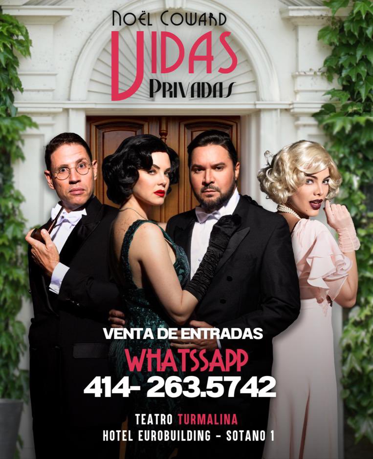 ¡Prepárate para una noche de exquisita comedia!   Vidas Privadas, escrita por el maestro Noël Coward con  <a href="/ADRIANDELGADOTV/">ADRIAN DELGADO</a> <a href="/alebraun/">ALEXANDRA BRAUN</a> <a href="/germananzola/">Germán Anzola</a> y @silvanacontinanza bajo la dirección de <a href="/Carlota_Vivas/">Carlota Vivas 🇻🇪🇺🇦</a>. Viernes y sábados en el teatro <a href="/eurobuilding/">Eurobuilding Caracas</a>