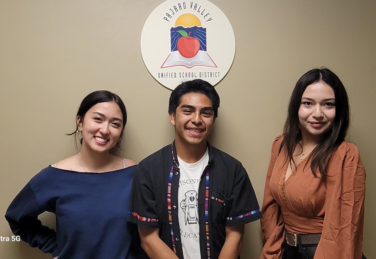 Pajaro Valley Unified School District (@pajarovalleyusd) on Twitter photo Eli Romero, Alexa Rodriguez and Bella Umeki Martinez represent Watsonville High in their report to the Board of Trustees. This is a favorite item for #PVUSD Trustees!
tinyurl.com/yolt3muq
<a href="/pvft/">PVFT</a>
<a href="/pvusd_merit/">PVUSD Personnel Commission</a>
<a href="/AguerriaLisa/">PVUSD Rocks</a>
<a href="/WHSWildcatz/">Willie Wildcat</a> Eli Romero, Alexa Rodriguez and Bella Umeki Martinez represent Watsonville High in their report to the Board of Trustees. This is a favorite item for #PVUSD Trustees!
tinyurl.com/yolt3muq
<a href="/pvft/">PVFT</a>
<a href="/pvusd_merit/">PVUSD Personnel Commission</a>
<a href="/AguerriaLisa/">PVUSD Rocks</a>
<a href="/WHSWildcatz/">Willie Wildcat</a>