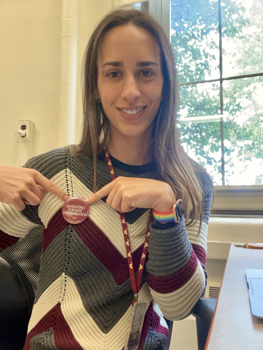 umnglu's tweet photo. To support our bargaining committee as they enter the second session of negotiations, follow these grad workers' examples and let the administration know what we are fighting for by wearing a button today! 
#buttons4bargaining #organizingoctober https://t.co/wZII7ln205