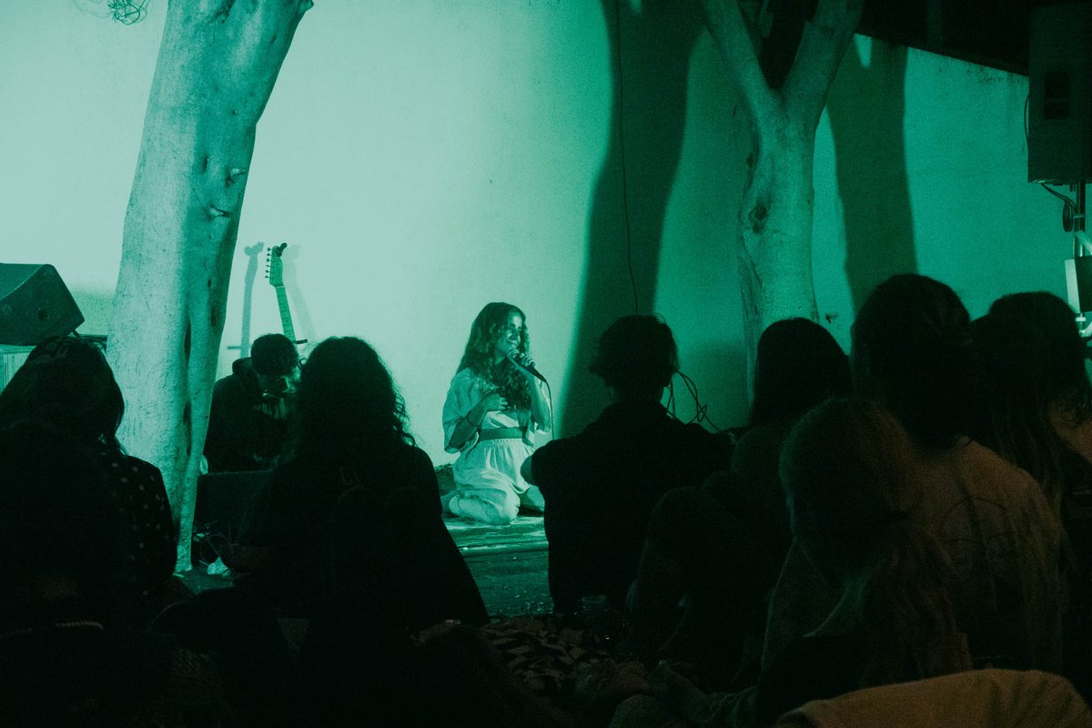 OFFAIR's tweet photo. We brought @iamrotana’s performance to the tree lined backyard at In Sheep’s Clothing right off the Sunset Strip in Los Angeles. While the world is grappling with violence she helped bring some thoughtful calm to the space and everyone in attendance. https://t.co/0F1NwLSSR1