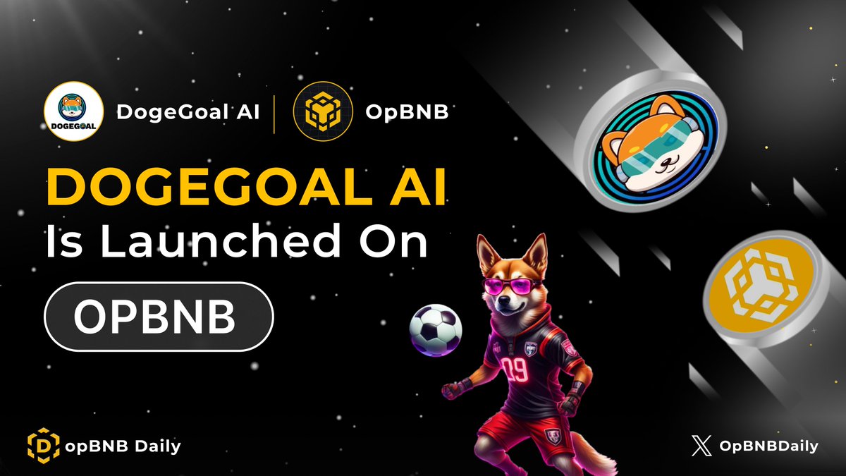 🚀 Breaking News! 🚀

<a href="/DogeGoalAI/">DogeGoal.AI</a> has officially arrived on the #opBNB mainnet <a href="/BNBCHAIN/">BNB Chain</a>! 🔥

Prepare for an exciting journey into the world of Web3 football management and trading card games with <a href="/DogeGoalAI/">DogeGoal.AI</a>

Start scoring big today at: dogegoal.ai 🌟⚽