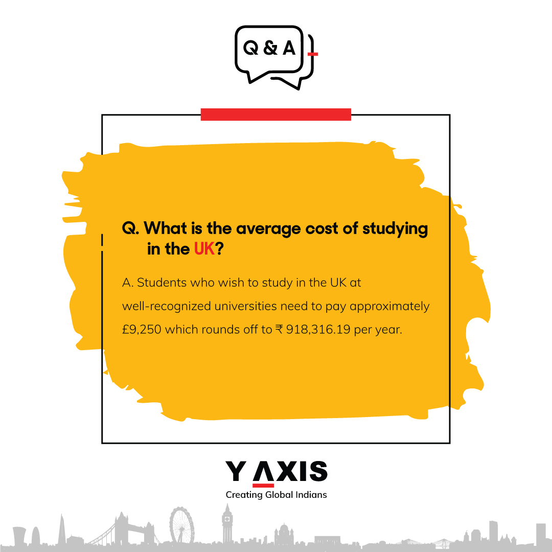 🎓 Wondering about the average cost of studying in the UK? Find the answer in the picture! 📷🔍

y-axis.com/visa/study/uk/

#QandA #StudyAbroad #UKEducation #CostofStudying #StayInformed #yaxis