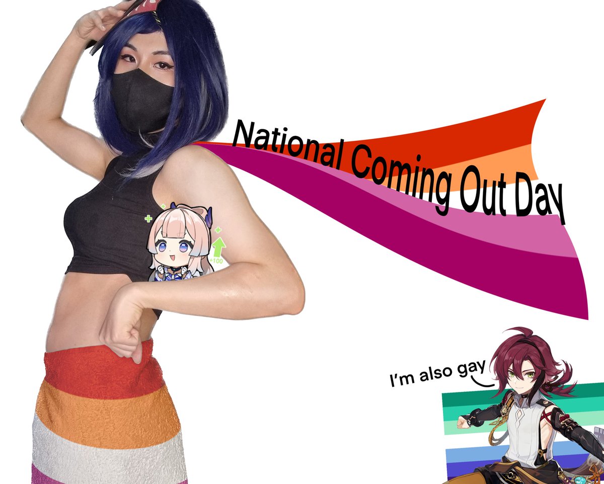 The Tenryou Commission expresses its wholehearted support for the LGBTQ+ Community this #NationalComingOutDay by celebrating its most decorated lesbian, Kujou Sara!
#GenshinMemes #Genshin #kujousara