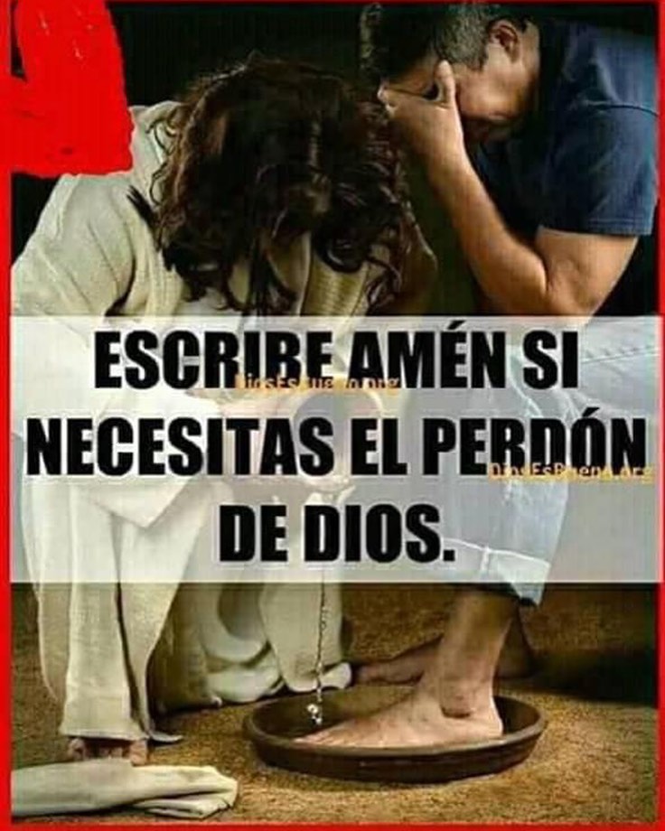Padre bueno, en esta hora te puedo decir que necesito tu perdón, gracias mi Señor y Dios, porque tu no vez ni maldad,sino que tú estás ahí pendiente para perdonarme de todo pecado.
Amado Padre,te ruego que perdones la maldad de todos mi seres queridos que han pecado.
AMÉN Y AMÉN.