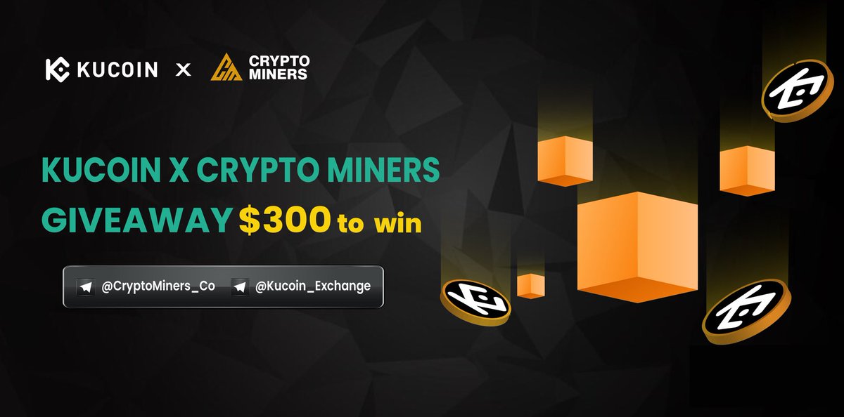 🎉 We're joining forces with KuCoin for a massive #GIVEAWAY! 🚀

💰 Prizes: 300 USDT (50 USDT each for 6 lucky winners) 🎁

Join in:
1️⃣ Like, RT, and tag 3 crypto pals
2️⃣ Follow: <a href="/kucoincom/">KuCoin</a> and <a href="/CryptoMiners_Co/">Crypto Miners</a>
3️⃣ Join: t.me/CryptoMiners_Co

Ends in just 72 hours! ⏰ Don't