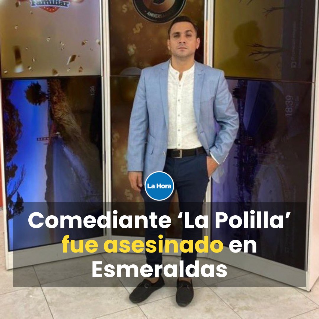 Jonathan Sánchez, comediante conocido como ‘La Polilla’, fue asesinado cerca de un parque infantil en Esmeraldas este 11 de octubre de 2023. Se conoce que recibió siete disparos. 😨 Más detalles 👉🏻 bit.ly/3ZQU0Ny